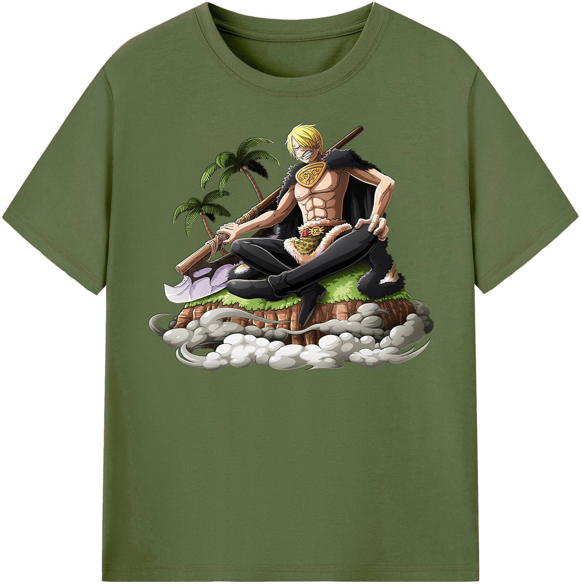 ワンピース サンジ ONE PIECE Sanji 綿100％半袖Tシャツ（フロントプリント）
